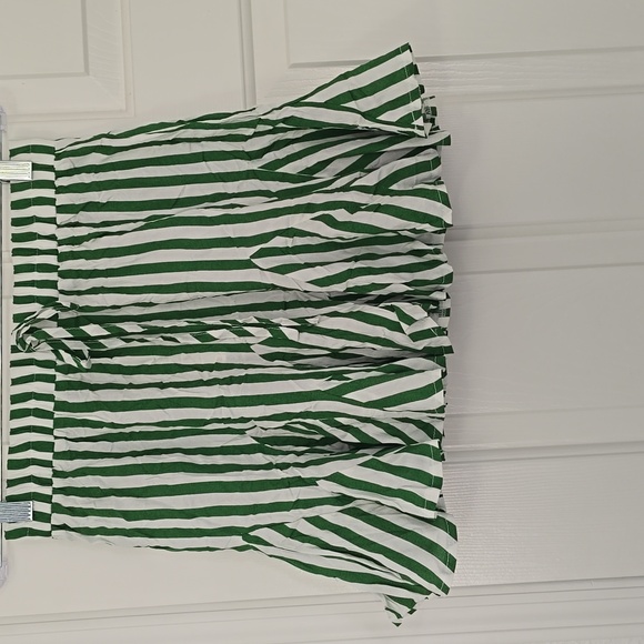 Green and White Striped Skirt Sz Med Nwt - Picture 2 of 5